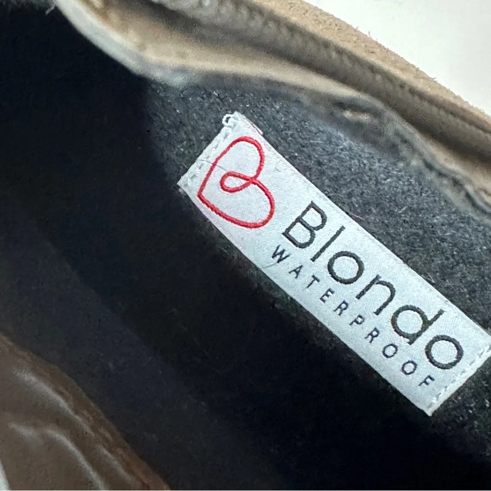 Blondo Tamara Waterproof Suede Leather Zip Bootie 8 Taupe